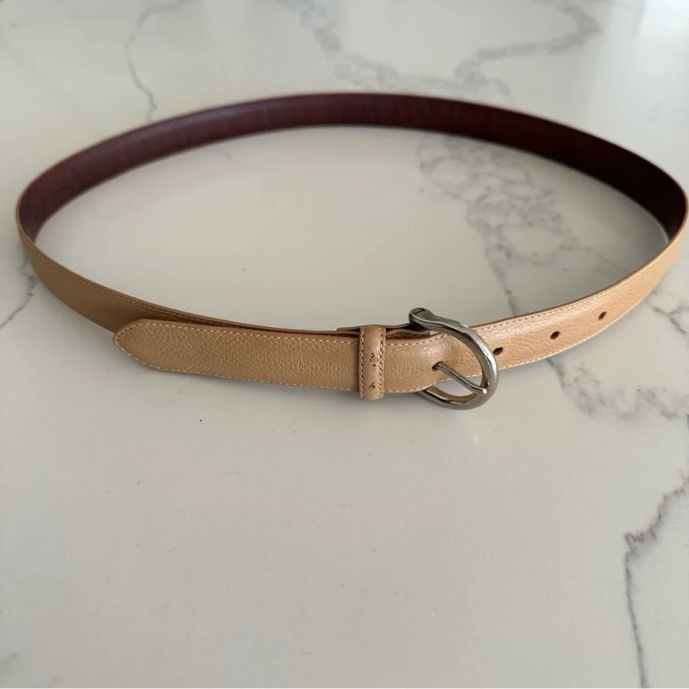 Vintage Coach Calfskin Belt Style 8567 in Tan with Silver Tone Buckle Size Large